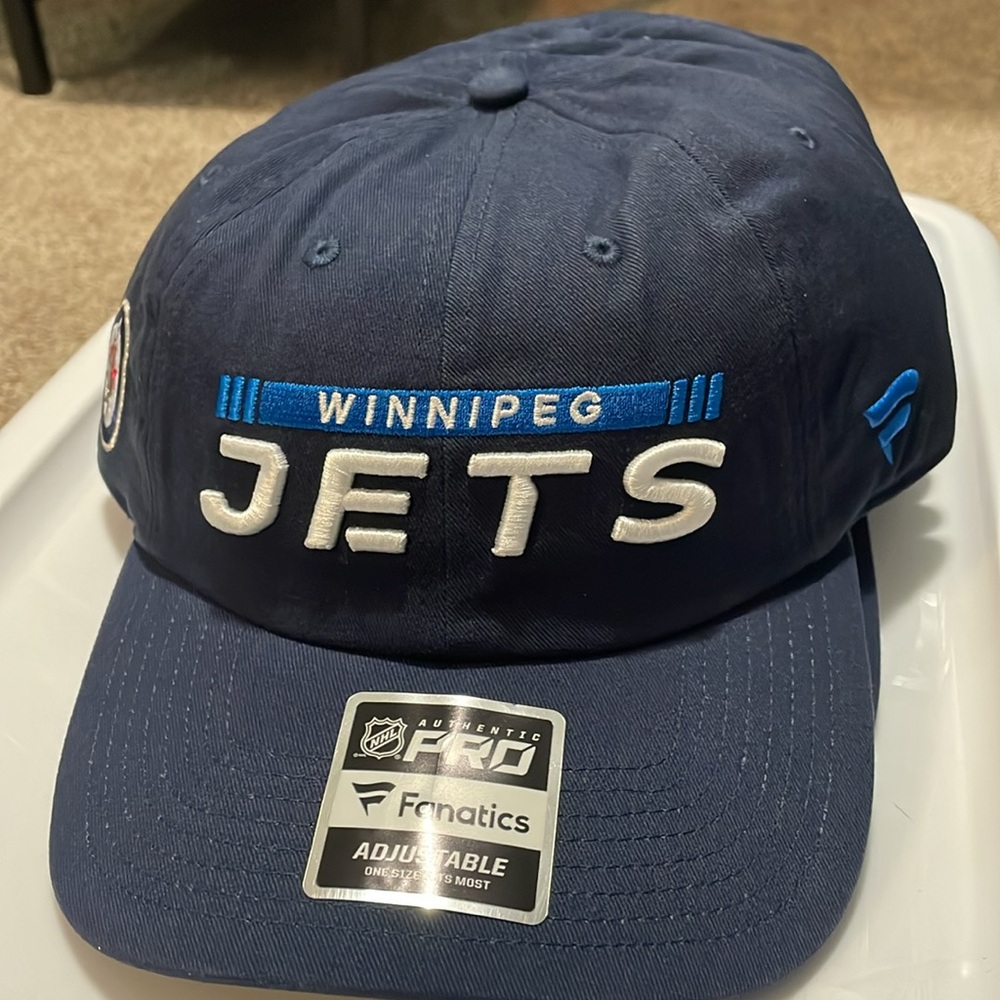 Winnipeg Jets Fanatics Authentic Pro Rink Unstructured Adjustable Hat - Picture 1 of 5